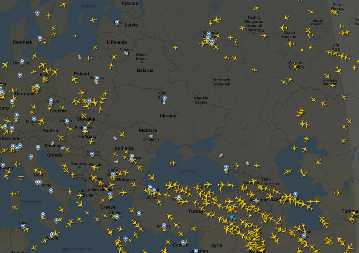 ウクライナ飛行状況