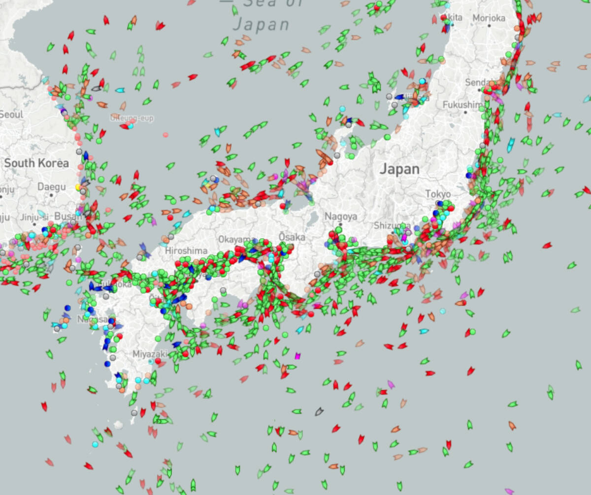 台風11号避難で大型船は内海へ避難！
